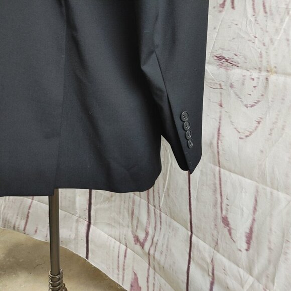 Pronto Uomo B&T 58L Wool Blend 2 Button Black Suit Jacket - Picture 4 of 14